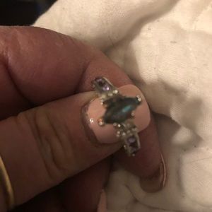 New mystic topaz with cubic zirconia stones